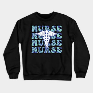 Swirl Nurses Design Crewneck Sweatshirt